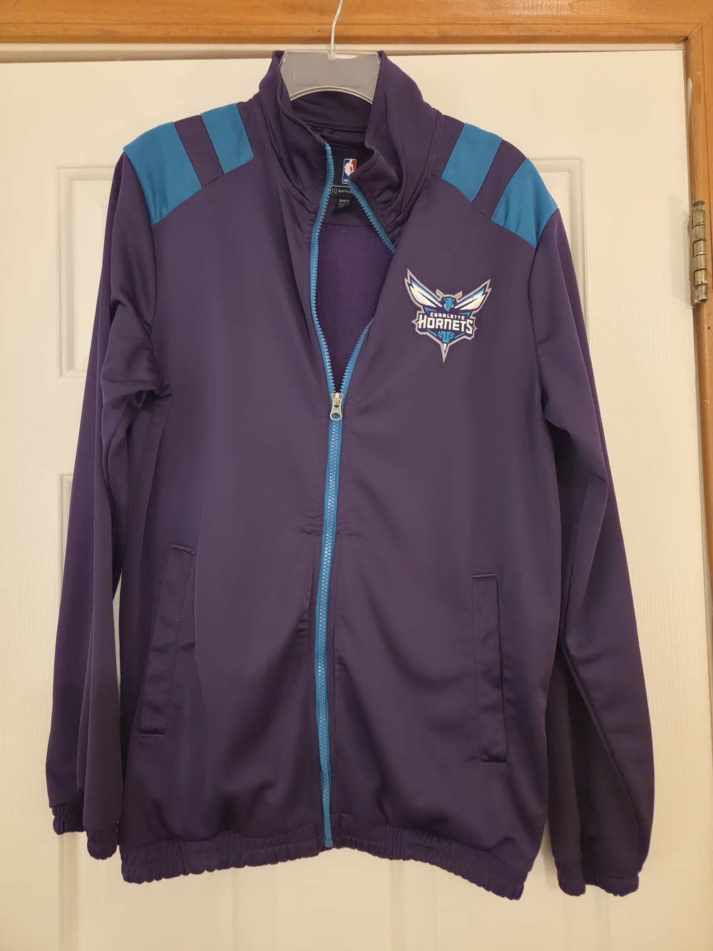 NBA Charlotte Hornets Purple and Teal Varsity Jacket